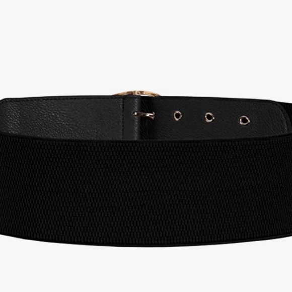 Wide Waist Belts for Women for Dresses Plus Size Double Grommet Belt Stretchy El main image 7